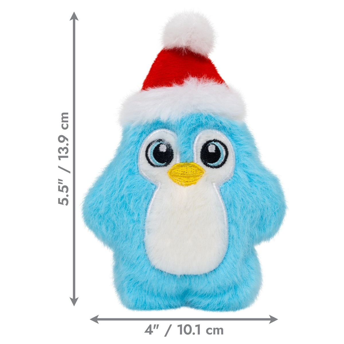 KONG Holiday Snuzzles Mini Santa Penguin Squeaky Plush Dog Toy, X-Small