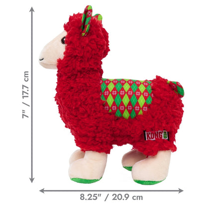 KONG Holiday Sherps Llama Squeaky Plush Dog Toy, Medium