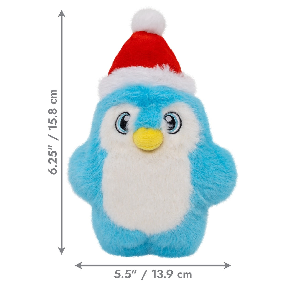 KONG Holiday Snuzzles Santa Penguin Squeaky Plush Dog Toy, Small