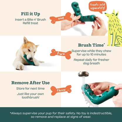 Woof Holiday Bite n' Brush for Dogs