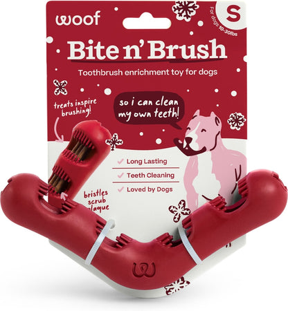 Woof Holiday Bite n' Brush for Dogs