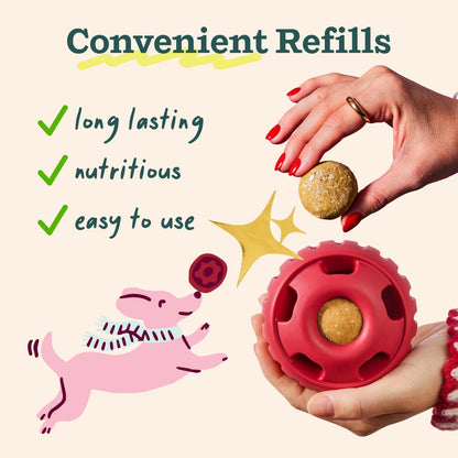 Woof Pupsicle Jingle Pops Refills Peanut Butter Grain-Free Lickable Dog Treats