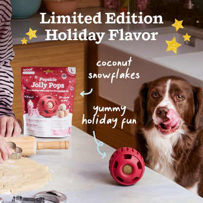 Woof Pupsicle Jingle Pops Refills Peanut Butter Grain-Free Lickable Dog Treats