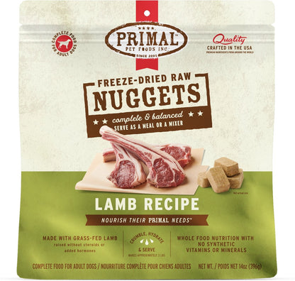 Primal Lamb Formula Nuggets Raw Freeze-Dried Dog Food