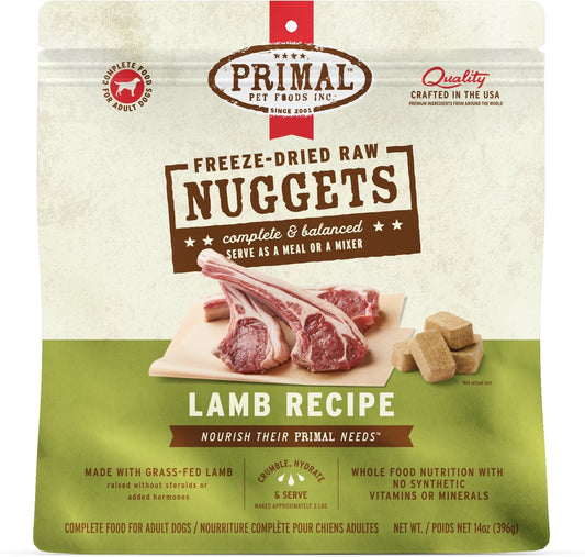 Primal Lamb Formula Nuggets Raw Freeze-Dried Dog Food