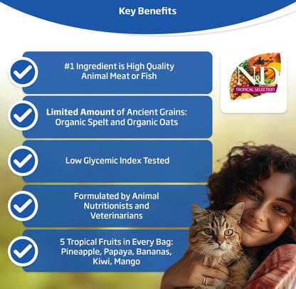 Farmina N&D Tropical Selection Chicken Neutered Dry Cat Food