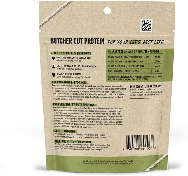 Vital Essentials Rabbit Bites Freeze-Dried Raw Cat Treats