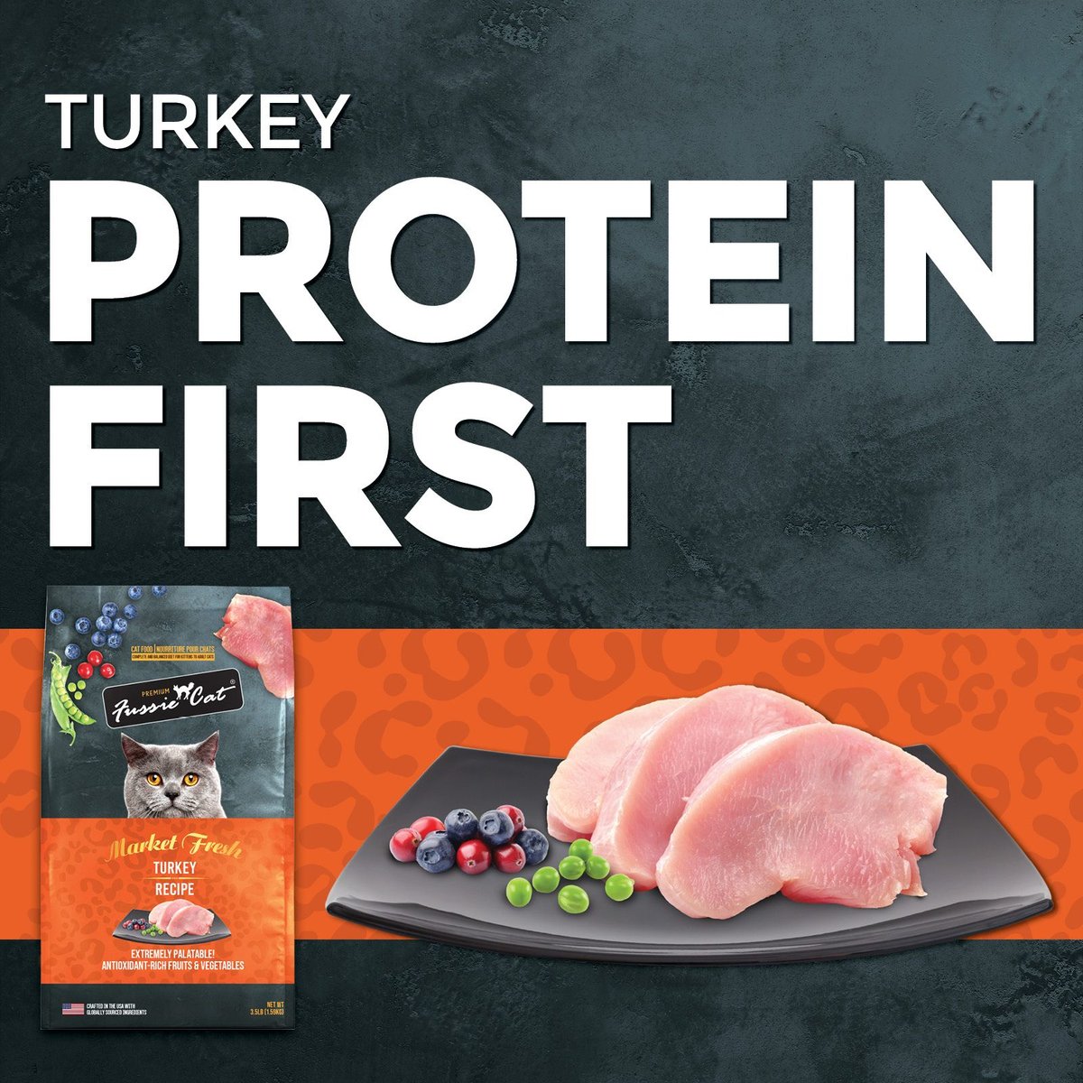 Fussie Cat Market Fresh Grain-Free Turkey Dry Food