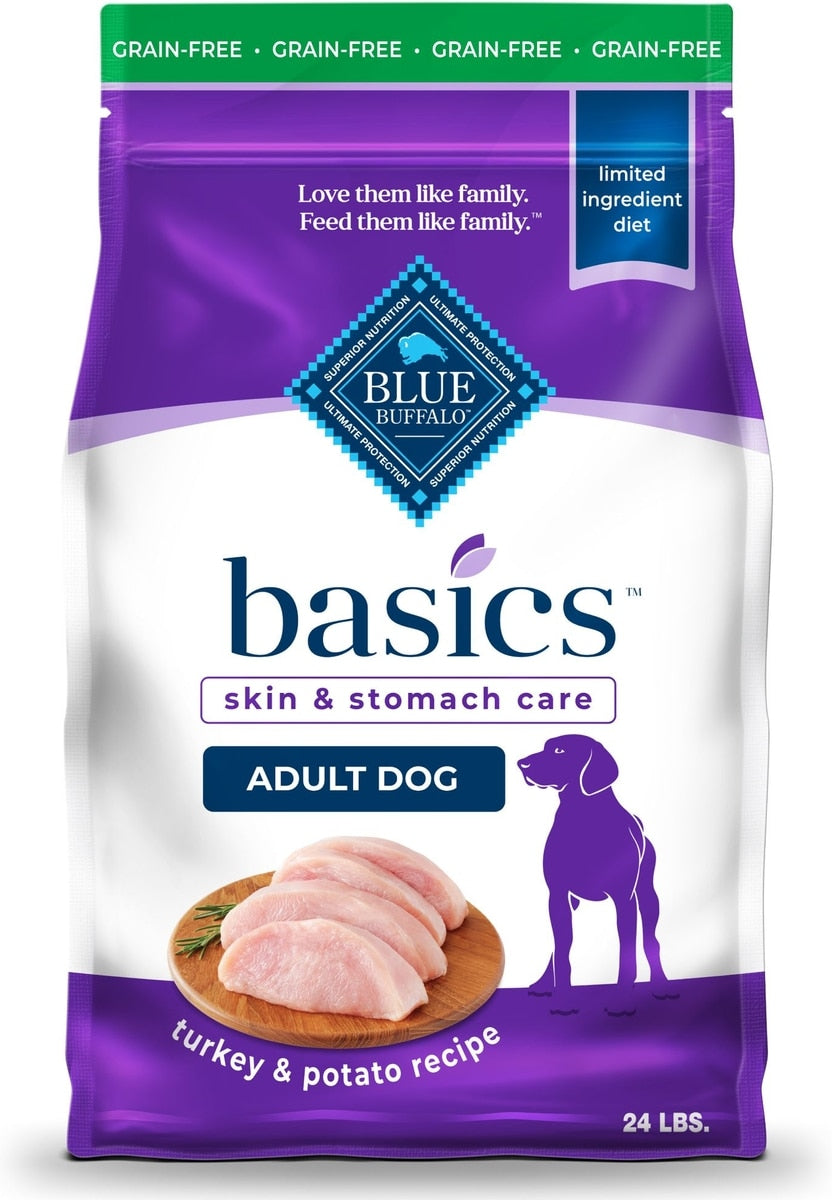 Blue Buffalo Basics Skin & Stomach Care Adult Grain-Free Turkey & Potato Recipe Dry Dog Food