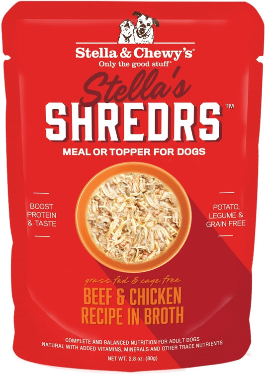 Stella & Chewy's Stella’s Shredrs Grass Fed & Cage Free Beef & Chicken Recipe in Broth