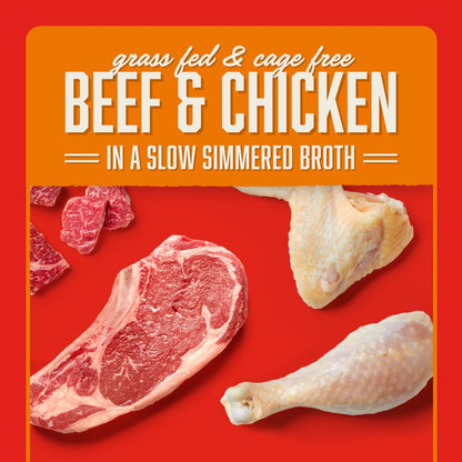 Stella & Chewy's Stella’s Shredrs Grass Fed & Cage Free Beef & Chicken Recipe in Broth