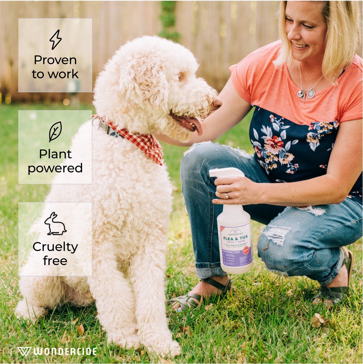 Wondercide Natural Flea & Tick Spray for Pets + Home, Rosemary