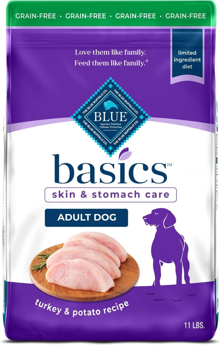 Blue Buffalo Basics Skin & Stomach Care Adult Grain-Free Turkey & Potato Recipe Dry Dog Food