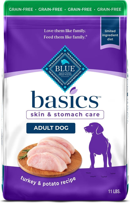 Blue Buffalo Basics Skin & Stomach Care Adult Grain-Free Turkey & Potato Recipe Dry Dog Food