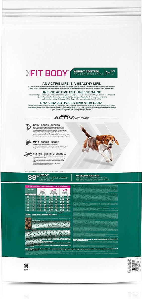 Eukanuba Fit Body Weight Control Medium Breed Dry Dog Food