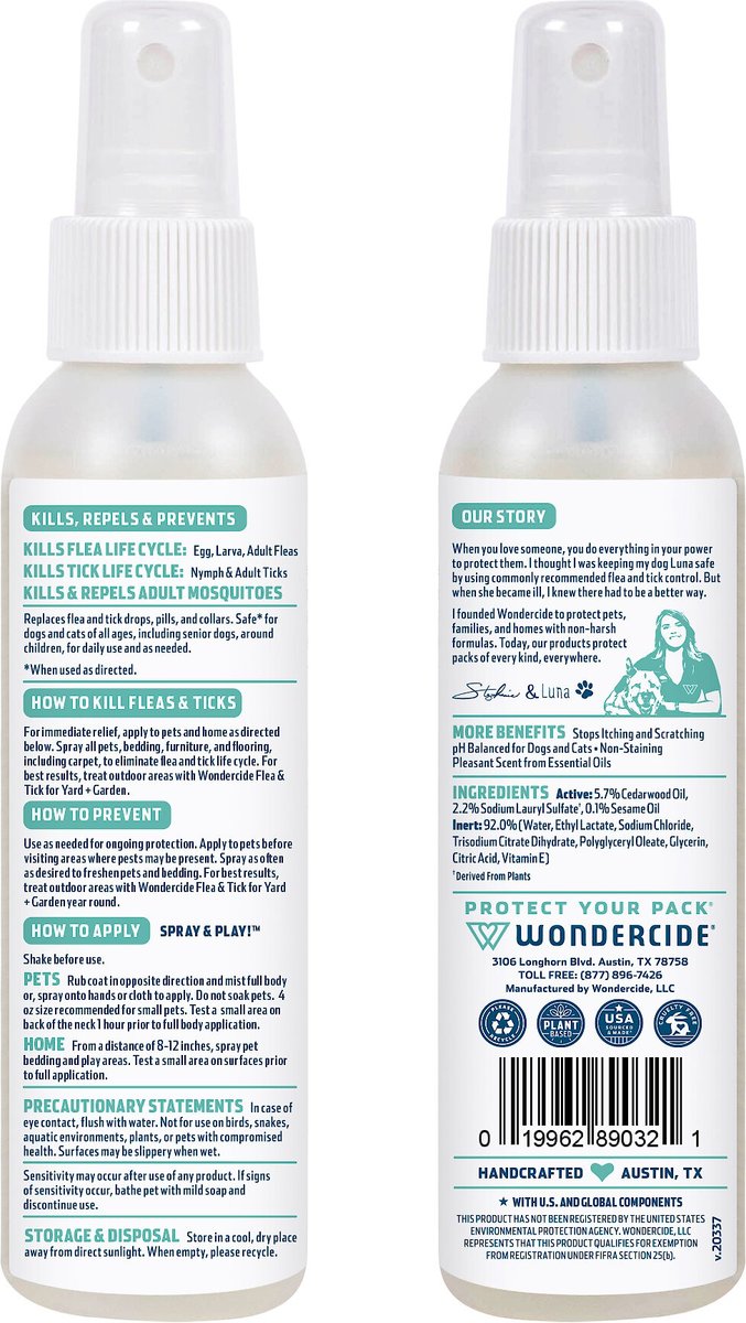 Wondercide Natural Flea & Tick Spray for Pets + Home, Cedarwood