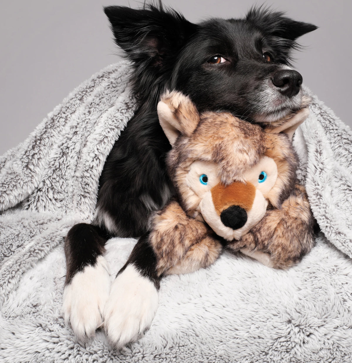 Fluff & Tuff "Lobo" Wolf Plush Dog Toy