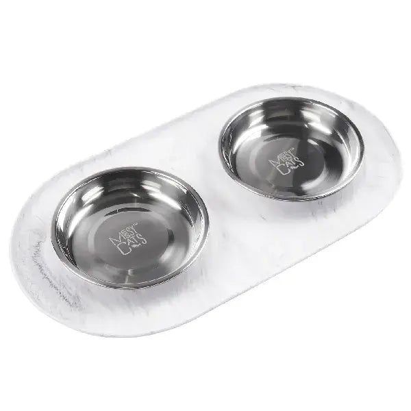 Messy Mutts Cat Silicone Double Feeder