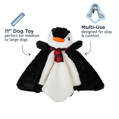 Tall Tails Penguin Comfort Blanket Dog Toy