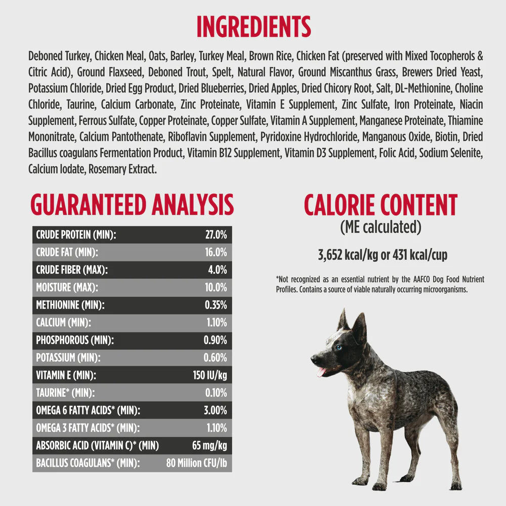 Nulo Dog Frontrunner Ancient Grains Turkey, Trout and Spelt Dry Food