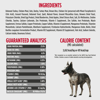 Nulo Dog Frontrunner Ancient Grains Turkey, Trout and Spelt Dry Food