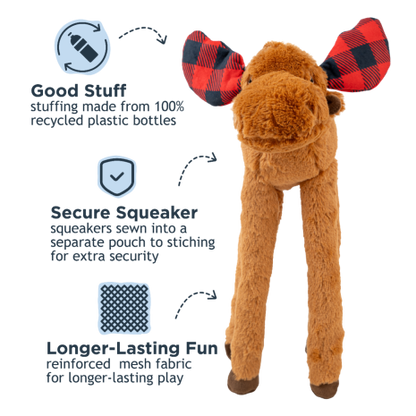 Tall Tails Moose Rope Body Dog Toy
