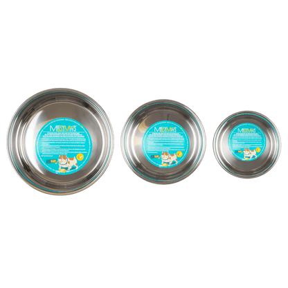 Messy Mutts Heavy Gauge Stainless Steel Dog Bowl with Non-Slip Base